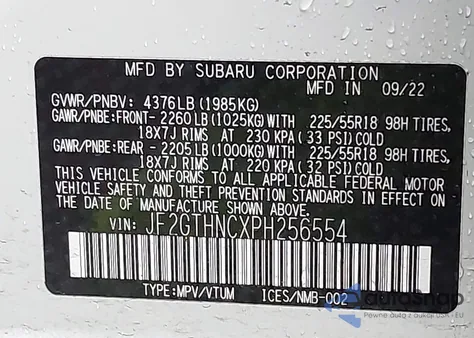 2023 Subaru Crosstrek Limited from USA, damaged, VIN JF2GTHNCXPH256554